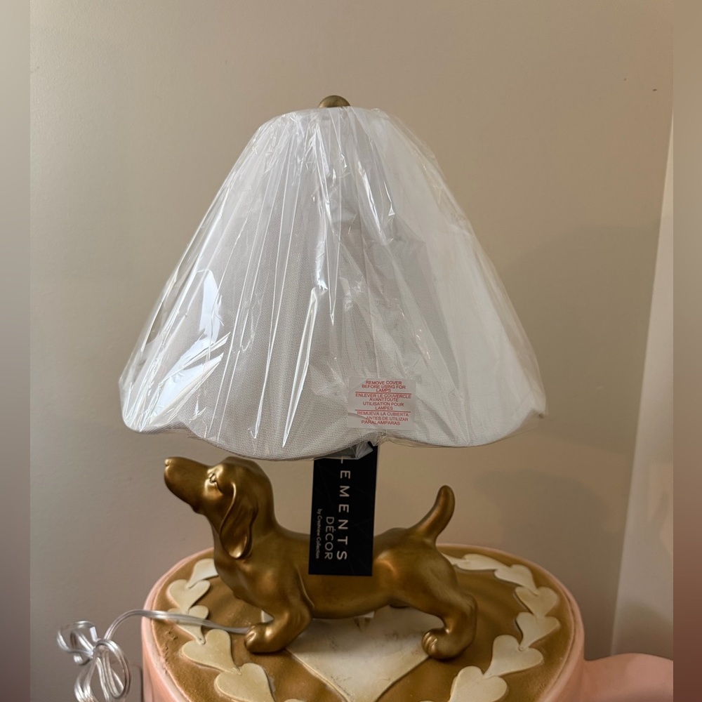 Elements Decor Gold Dachshund Table Lamp